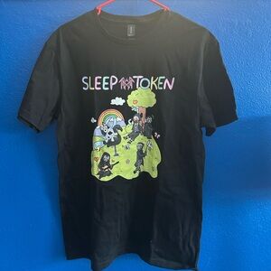 Size Men's M Black Sleep Token Tee Public shirt With Bluey!